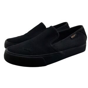 PUMA Women's Size 8‎ Slip On Casual Comfort Sneakers Shoes Black Canvas EUC